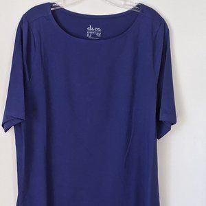 Denim & Co. Jersey Boat Neck Elbow Sleeve Top